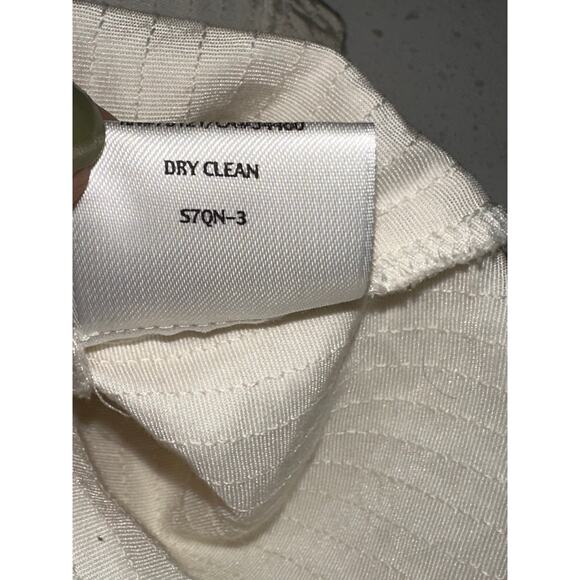 Eileen Fisher 1X Textured Silk Blend Button Up Shirt Plus Size Cream - Picture 8 of 13